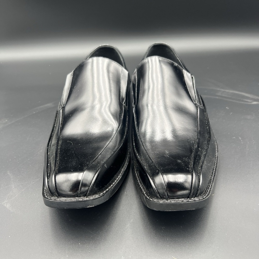Stacy Adams 20166-001 Men's 9.5M Black Leather Slip-On‎ Dress Shoes Loafers